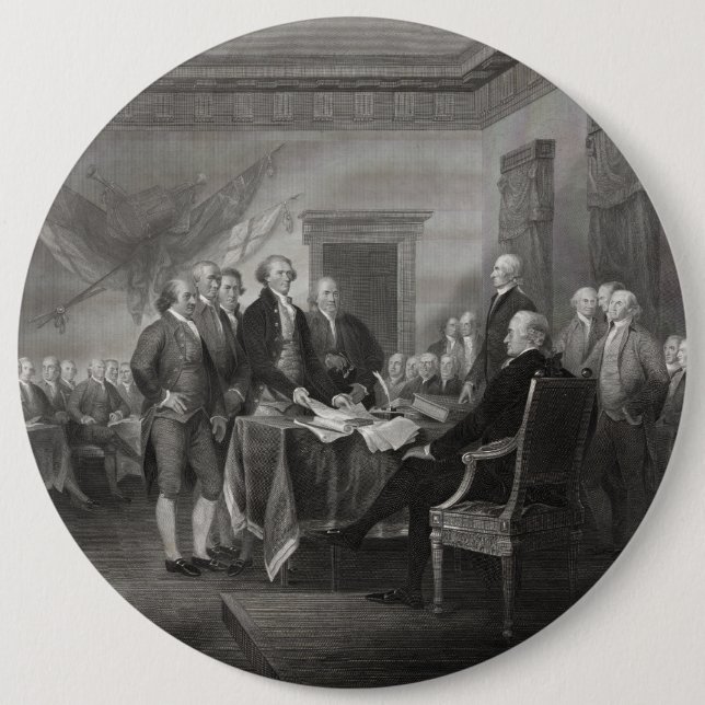 Declaration of Independence 6 Cm Round Badge (Front)