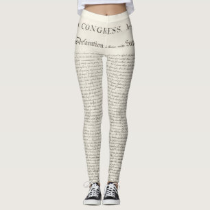 Declaration of Independence America July 4th Leggings