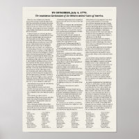 Declaration of Independence. classroom poster