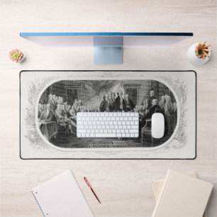 Declaration of Independence Engraving Money Desk Mat