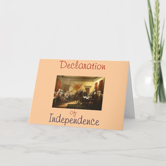 Declaration of Independence Greeting Card (Front)