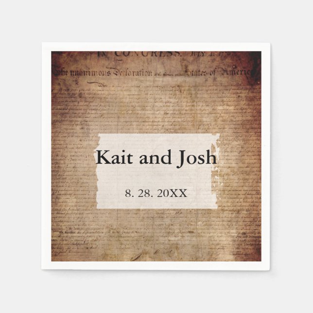 Declaration of Independence 📜 Historical 1776 Napkin (Front)