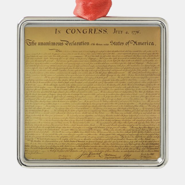 Declaration of Independence Metal Tree Decoration (Front)