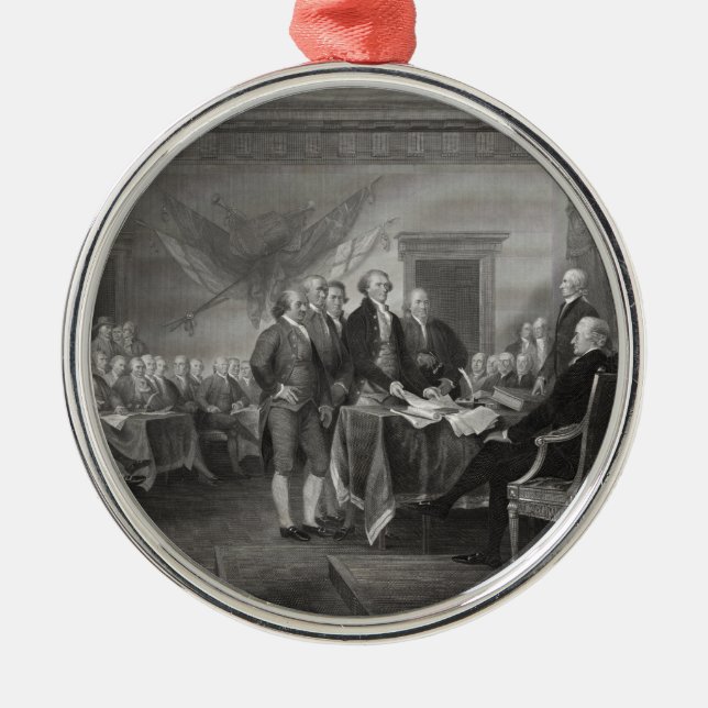 Declaration of Independence Metal Tree Decoration (Front)