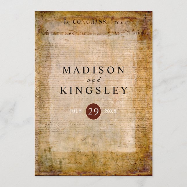 Declaration of Independence 📜 old 1776 Parchment  Programme (Front)