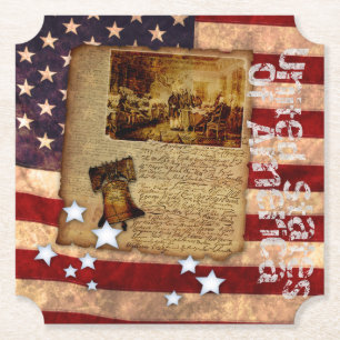 Declaration of Independence Paper Coaster