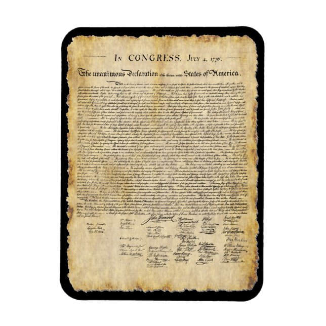 Declaration of Independence, Parchment  Magnet (Vertical)