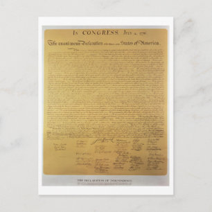 Declaration of Independence Postcard