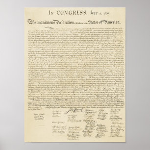 Declaration of independence poster