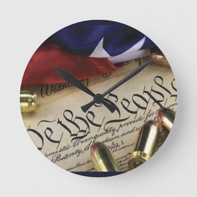 Declaration of Independence   Round Clock (Front)