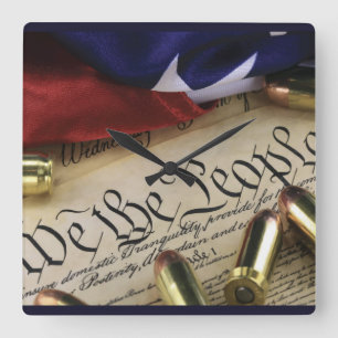 Declaration of Independence Square Wall Clock