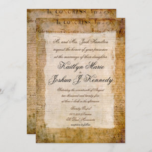 Declaration of Independence 📜 USA Parchment Invitation