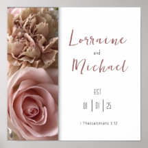 Declaration of Love Pale Pink Rose Square Poster