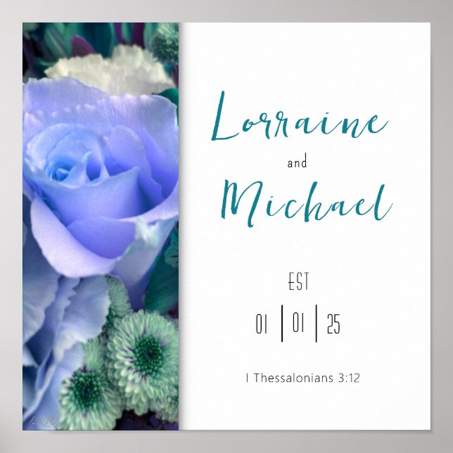 Declaration of Love Tealand Lavender Rose Poster (Front)