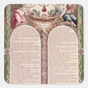 Declaration of the Rights of Man, 1793 Square Sticker