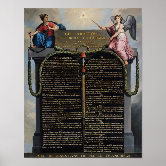 Declaration of the Rights of Man and Citizen Poster (Front)