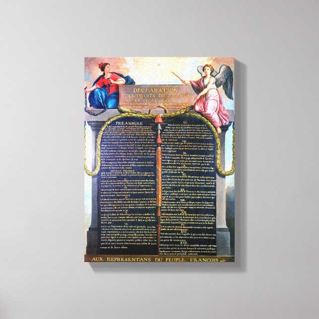 Declaration of the Rights of Man and the Citizen Canvas Print (Front)