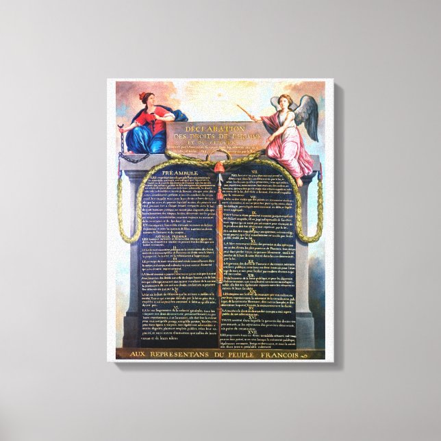 Declaration of the Rights of Man and the Citizen Canvas Print (Front)