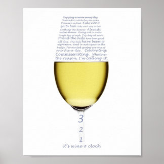Declaration of wine o clock poster