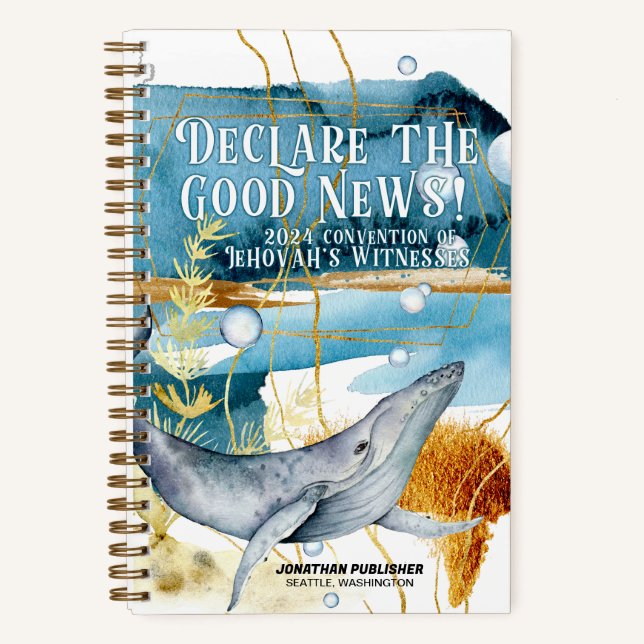 Declare the Good News JW Convention Sealife Notebook (Front)