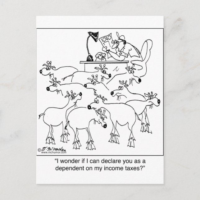 Declaring Goats as Dependents Postcard (Front)