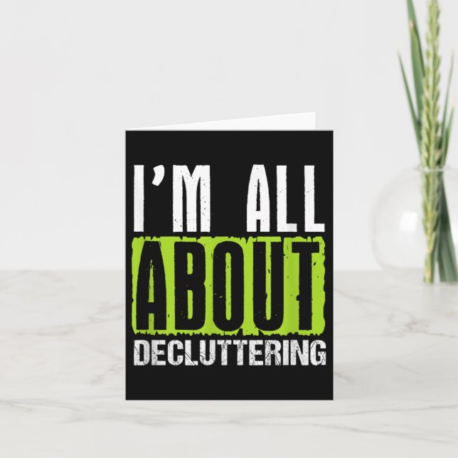 Decluttering Enthusiast Home Organiser Cleaning Mo Card (Front)