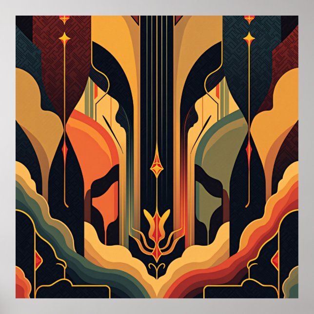 Deco Abstraction Poster (Front)