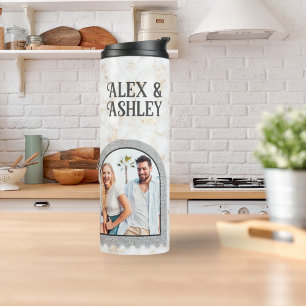 Deco Art Modern Photo Name Thermal Tumbler