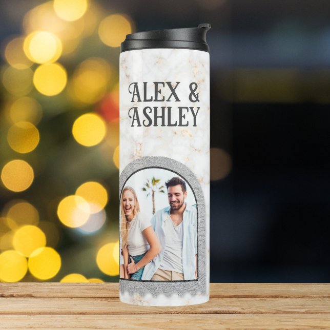Deco Art Modern Photo Name Thermal Tumbler (Creator Uploaded)