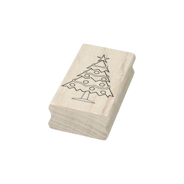 deco christmas tree art stamp (Stamp)