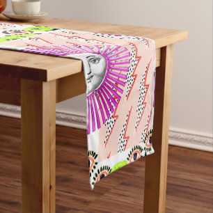 Deco Cubist Geometric Futuristic  Short Table Runner