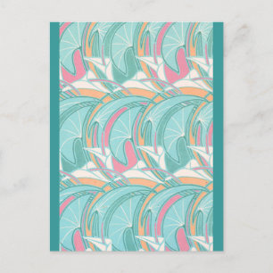 Deco Curves Postcard