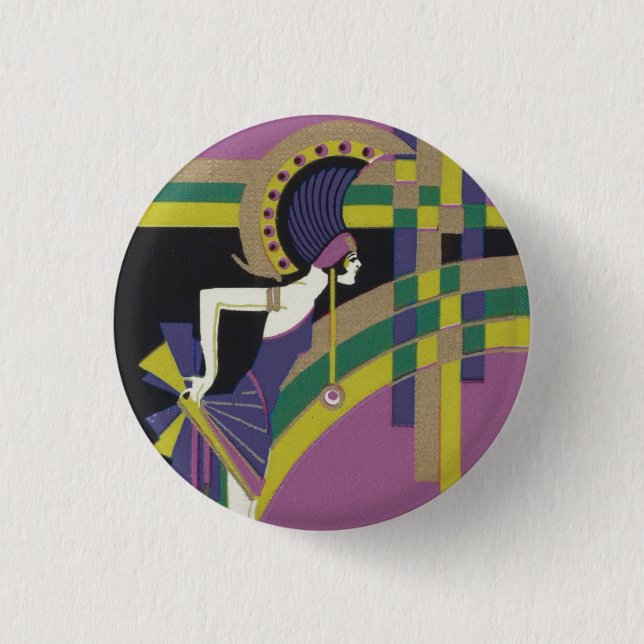 Deco Dancing Girl Badge (Front)