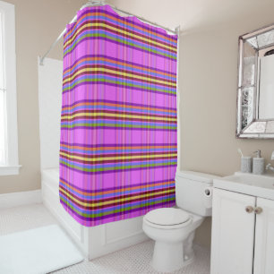 Deco Diamond Plaid DD Shower Curtain