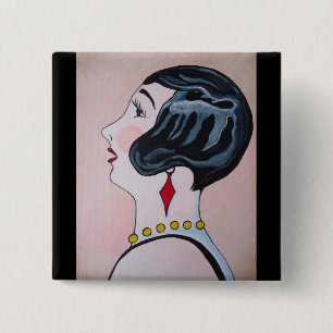 Deco Diva 15 Cm Square Badge