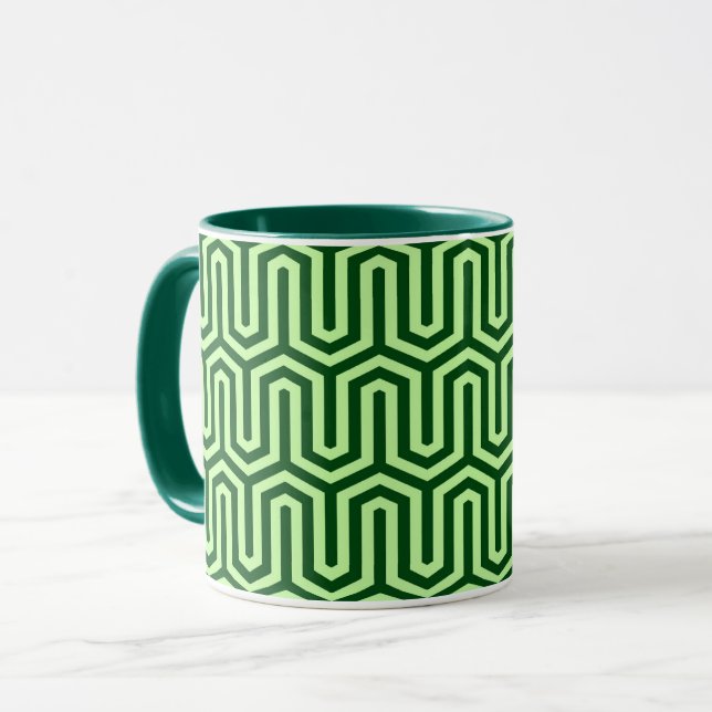 Deco Egyptian motif - pine green Mug (Front Left)