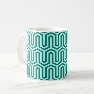Deco Egyptian motif - turquoise and aqua Coffee Mug