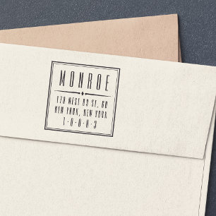 Deco Empire Return Address Stamp