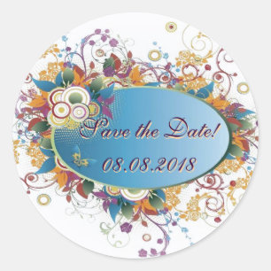 Deco floral ~ Save the date Sticker