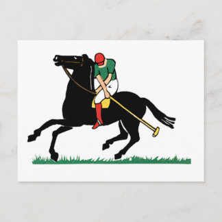 Deco Horse Polo Postcard