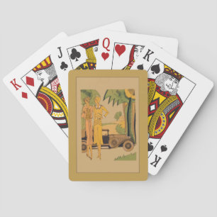 Deco Ladies And Car Playing Cards