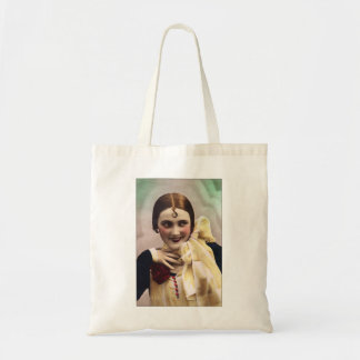 deco lady fun, flirty, colourful tote bag