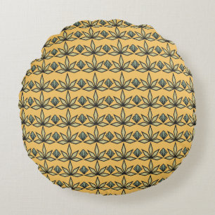 Deco Leaves Round Cushion