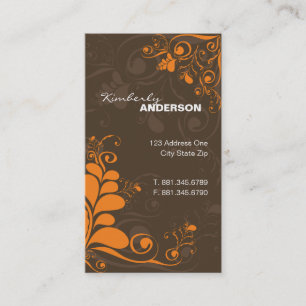 Deco Leaves Swirls Nature Rustic Art Profile Card
