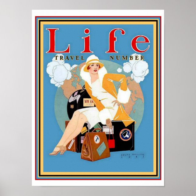 Deco Life Travel Cover- Coles Phillips 12 x 16 Poster (Front)