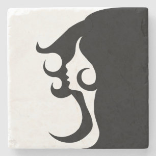 Deco Mod Woman Stone Coaster