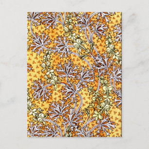 Deco Nouveau Flowers and Lace Postcard