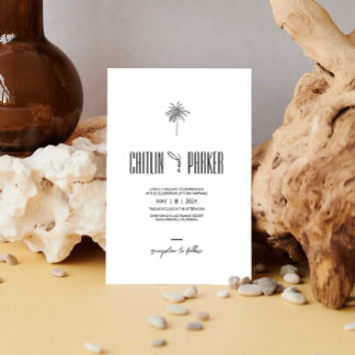 Deco Palm • Minimalist Boho Chic • Destination Invitation
