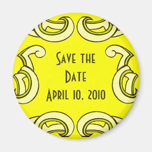 Deco Save the Date Magnet