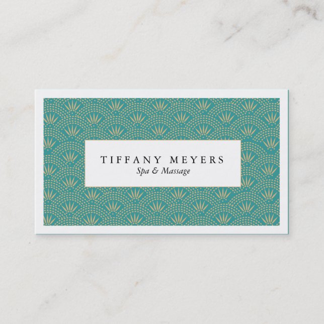 Deco Seigaiha Business Cards (Front)